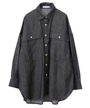Green Parks デニムＢＩＧシャツ Black