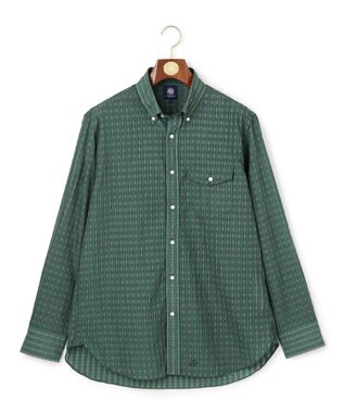 J.PRESS MEN 【こだわりの逸品】シアージャカードチェック シャツ / B.D. グリーン系3