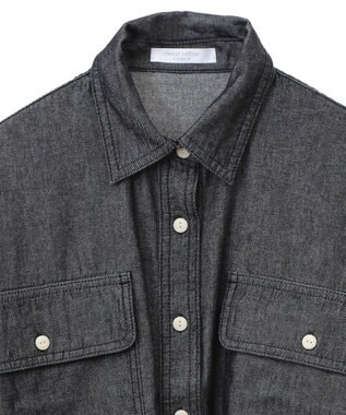 Green Parks デニムＢＩＧシャツ Black