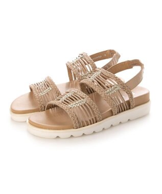 MODE ET JACOMO <D'ICI>フットベッドメッシュサンダル オークミックス