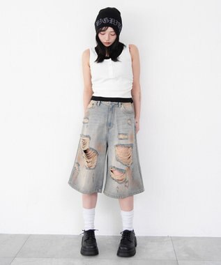 WEGO 【カップ付き】レイヤードデザインカップインタンク ホワイト