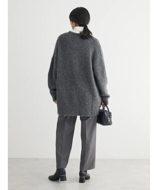 Green Parks ブークレゆるニットカーディガン Gray