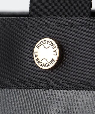 LA BAGAGERIE 【コットン×ポリウレタン】シャイニーミニトート ブラック