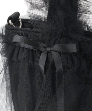 Maison de FLEUR チュールフリル2Wayトートバッグ Black