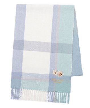 MOONBAT 【FUDGE11月号掲載】PAUL & JOE ACCESSOIRES クリザンテーム刺繍ムースタッチマフラー（パッケージ入り） ミントグリーン