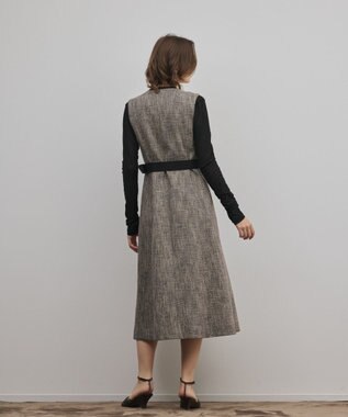 GRACE CONTINENTAL ツイーディジャンパースカート ベージュ