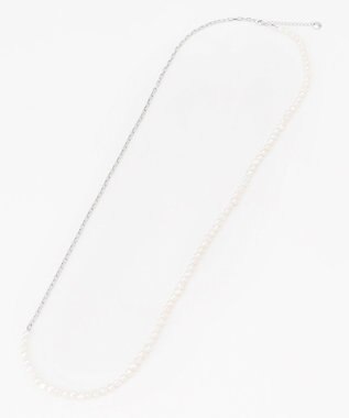 ICB 3WAYパールチェーンネックレス シルバー系