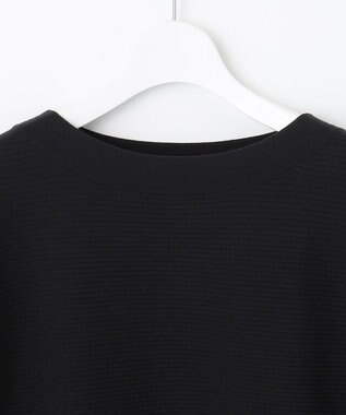 自由区 【洗える/セット可】レーヨンストレッチ ドルマンスリーブニット ブラック系