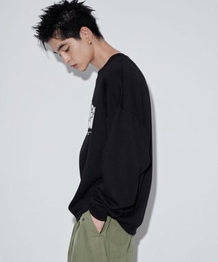 WEGO メタリックロゴプルオーバー ブラック