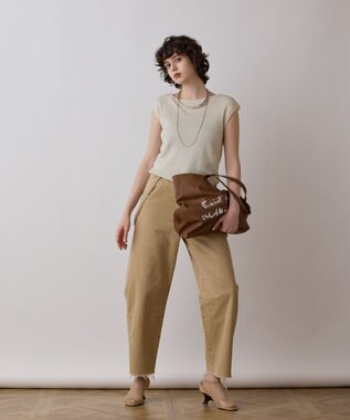 GRACE CONTINENTAL スパンコールリブトップ キナリ