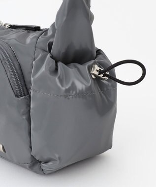 LA BAGAGERIE メタリックドロストポケット　ミニショルダーバッグ グレー