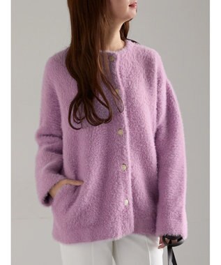 Te chichi ダブルフェイスフェザーカーディガン