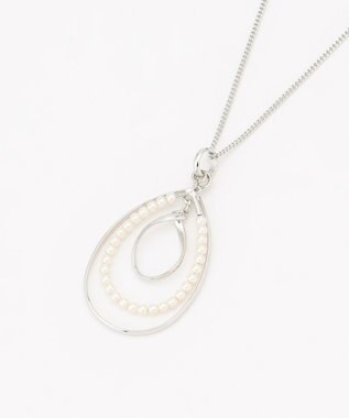 J.PRESS LADIES ドロップパール ネックレス シルバー系