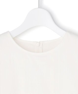 23区 【先行予約】シアーチェックレイヤード フレア Tブラウス ホワイト系