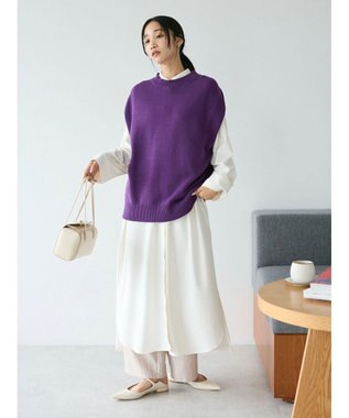 CRAFT STANDARD BOUTIQUE イージーケアタック入りワンピース Ivory