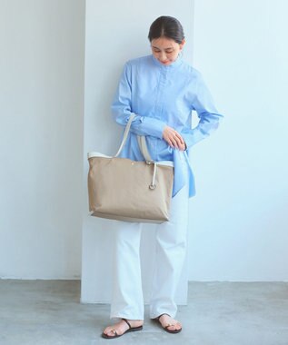 TOPKAPI 【Breath TOPKAPI】MORPH モーフ リンクルナイロン トートバッグ チャーム付き　A4 / 超軽量 /撥水 ベージュ