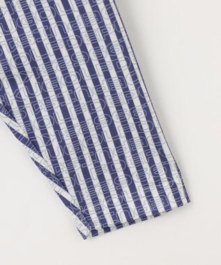 23区GOLF 【MEN/キングサイズ】【吸水速乾/UVカット】ストライプロゴ 長袖シャツ ダルブルー系2