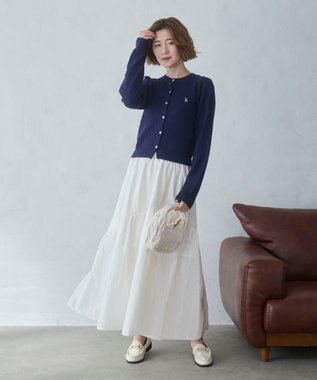 WEGO 【26年春新作】別注USPOLOケーブルニットカーデ ネイビー