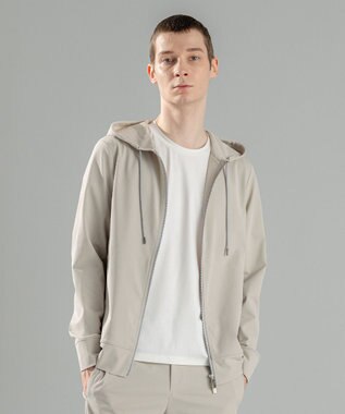 JOSEPH HOMME 新素材【水滴除去性/洗える/ストレッチ】 デューエイトタックジャージー   ジップアップパーカー アイボリー系