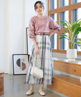 Tiaclasse ラメリブドルマントップス ピンク