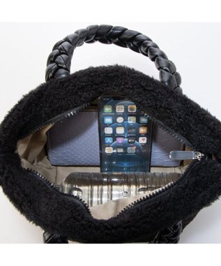 UNBILLION カシュカシュ cachecache / ブレイドハンドルボアミニトート ブラック