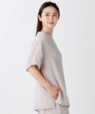 UCHINO クレープガーゼシンプルルームウェア ユニセックス ベージュ