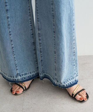 YECCA VECCA 綿麻バギーデニムパンツ Light Indigo