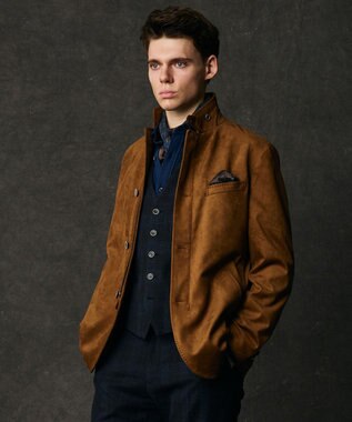 JOSEPH ABBOUD 【キングサイズ・家で洗える/ストレッチ/スウェードタッチ】ウォッシャブルスウェードジャケット