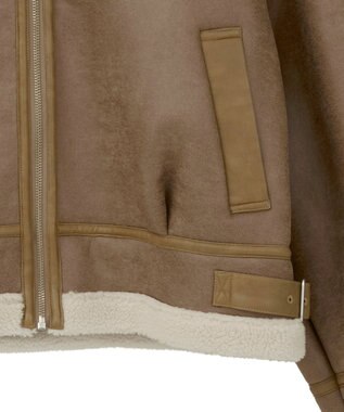 earth music&ecology フェイクムートンジャケット Beige