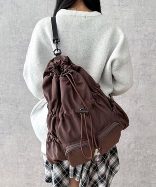 WEGO 2ポケットドロストナップサック ブラウン