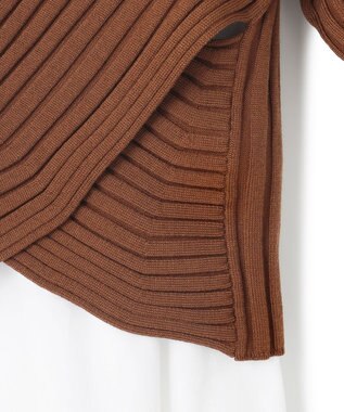 BEIGE， 【WEB限定】AMBRE / キャミ付きクロップドニット Camel