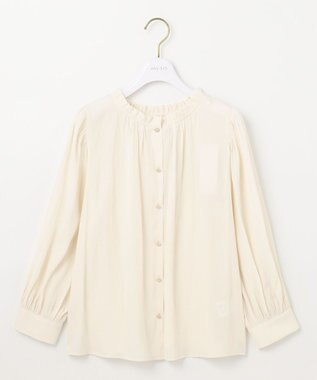 ANY SIS S 【低身長企画】フェミニンギャザー ブラウス アイボリー