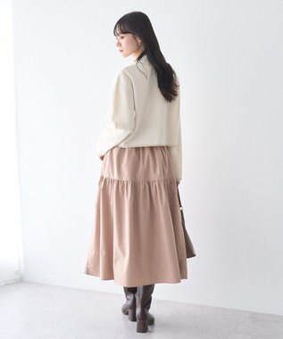 earth music&ecology フラワーモチーフニットカーディガン Ivory