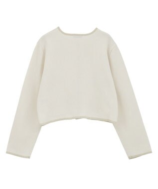 earth music&ecology フラワーモチーフニットカーディガン Ivory