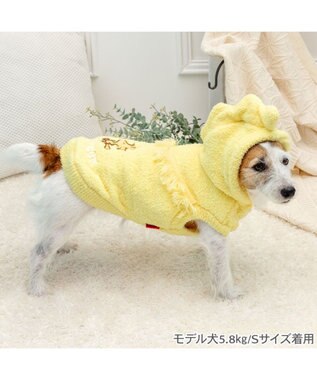 PET PARADISE スヌーピー ウッドストック 遠赤外線 もふもふ パーカー 小型犬 イエロー