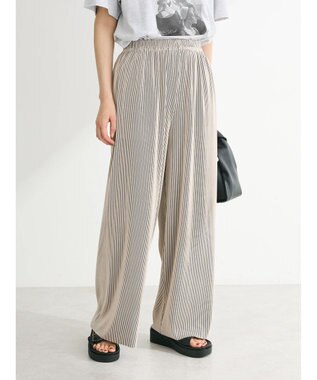 Green Parks セルフカットプリーツ風パンツ Ivory