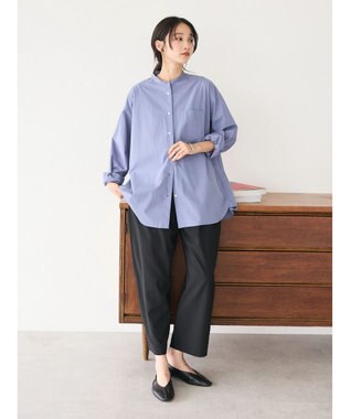 CRAFT STANDARD BOUTIQUE バンドカラーシャツ Blue