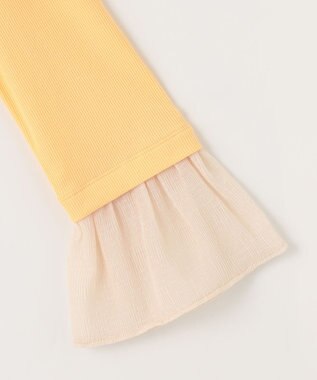 組曲 【洗える】フライスタートルネック カットソー ライトオレンジ系