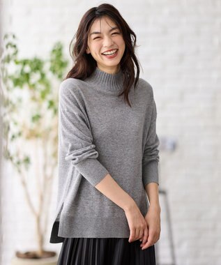 ANY 【手洗い可】イタリーヤーンウールカシミヤミックスプルオーバー グレー