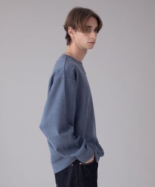 WEGO 【ユニセックス着用ITEM/2点SET/MLサイズ展開】アクセ付きフェイクスウェードプルオーバー サックス