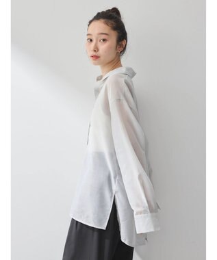 earth music&ecology バックスリットシアーシャツ Mint