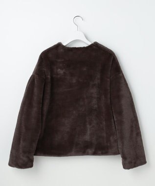 Feroux フェイクファー ジャケット ダークブラウン系