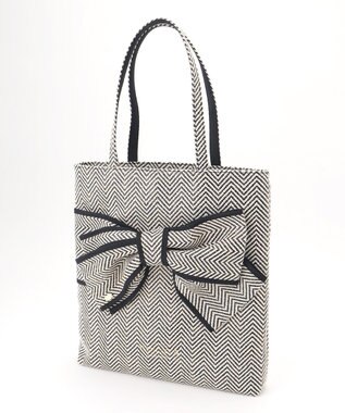 TOCCA 【A4サイズ対応・一部カラー撥水】T CADEAU NEW BAG フラットトートバッグ ヘリンボーン柄