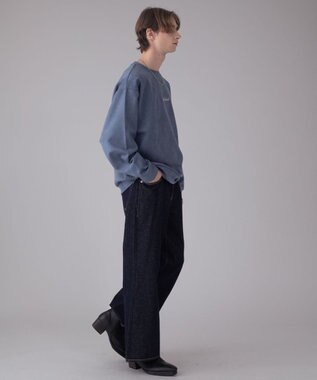 WEGO 【ユニセックス着用ITEM/2点SET/MLサイズ展開】アクセ付きフェイクスウェードプルオーバー サックス