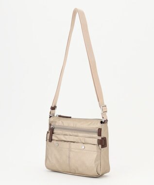 LA BAGAGERIE モノグラム　スクエアナイロンショルダー　SSサイズ ゴールド