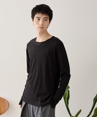 WEGO タイトフィットリブT（長袖） ブラック