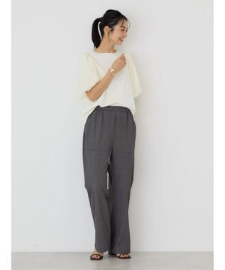 AMERICAN HOLIC ジャガードスリーブカットプルオーバー Ivory