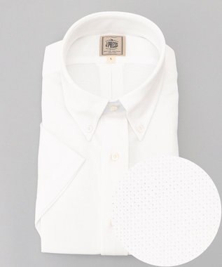 J.PRESS MEN 【J.PRESS PLUS】カノコインレイパッチポケット シャツ/B.D. ホワイト系