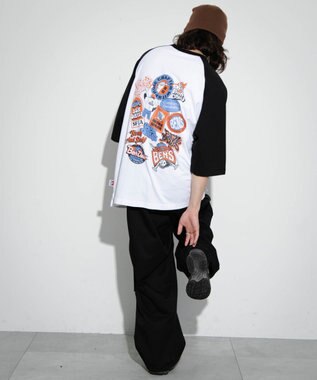 WEGO 【ユニセックス着用ITEM】別注ベンデイビスラグランT ブラック