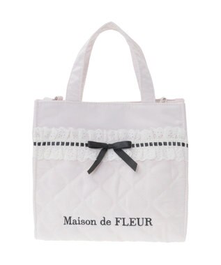 Maison de FLEUR コットンフリル2Wayトートバッグ Pink